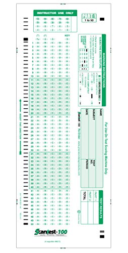 SCANTEST-100, 882 E formularios de prueba compatibles (100 hojas)