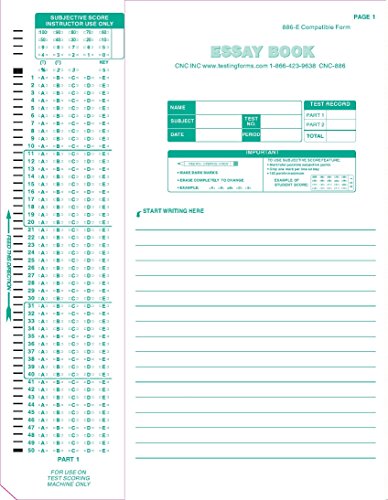 Formularios de prueba compatibles TEST-886E 886 E (paquete de 50 hojas)